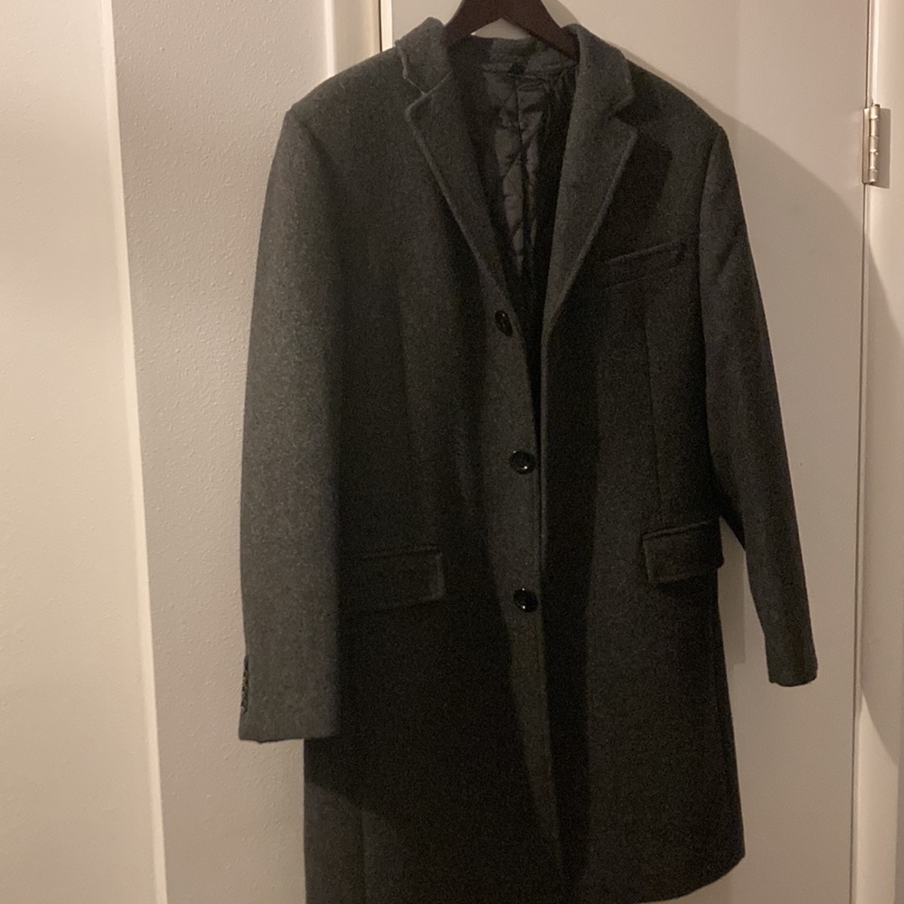 J. Crew charcoal wool top coat/overcoat, tags still on it, worn only a few times